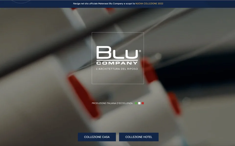 Anteprima del sito Materassi Blu Company, vendita online di materassi realizzato da Virally