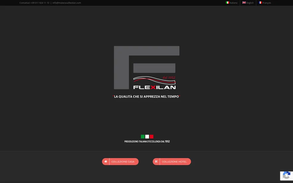 Anteprima del sito Flexilan, produttore italiano di materassi dal 1952 seguito da Virally